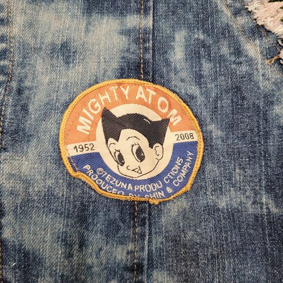One of a Kind Battle Vest XXL Acid Wash Mickey Mouse Old School Astro Boy - Picture 2 of 10